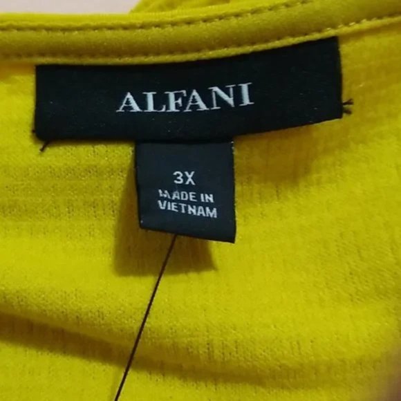 Alfani Gold Asymmetrical Sleeveless Blouse Plus Size 3X NWT - Picture 4 of 11